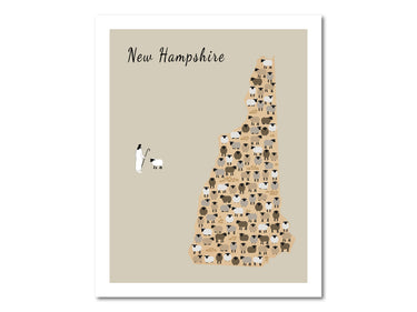New Hampshire state Parable of the Lost Sheep Digital download printable art